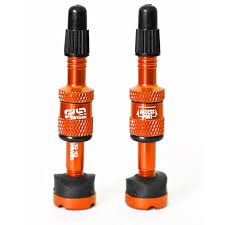 Quick Fill Tubeless Presta Ventile, 16-24mm Felgentiefe, 2 Stk., naranja