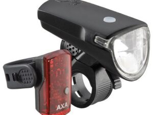 Greenline set Voor+Achter 35 LUX - 1 LED oplaadb. zwart