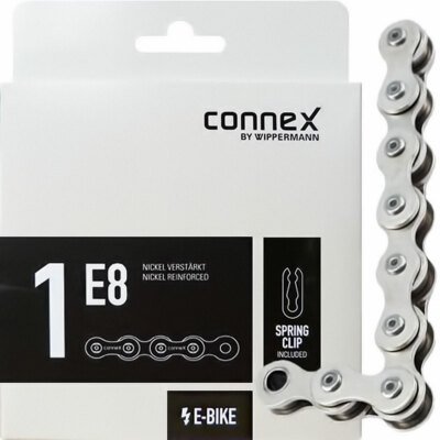 Ketting 1E8 1-Speed124 schakels.E-BIKE Vernikkeld