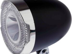 Koplamp 1 led retro zwart